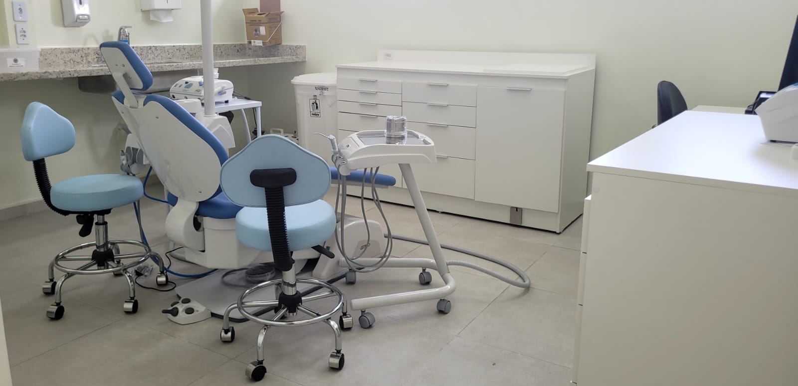 A operatory in the Centro de Especialidades Odontológicas Dr. Norberto Marchini