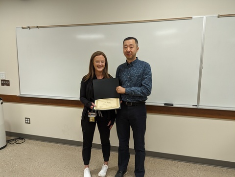 Holly Weber with Shaoping Zhang