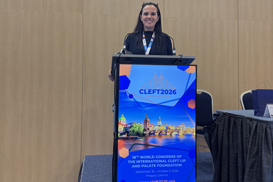 Petrin presenting at 18th World Congress of the International Cleft Lip and Palate Foundation