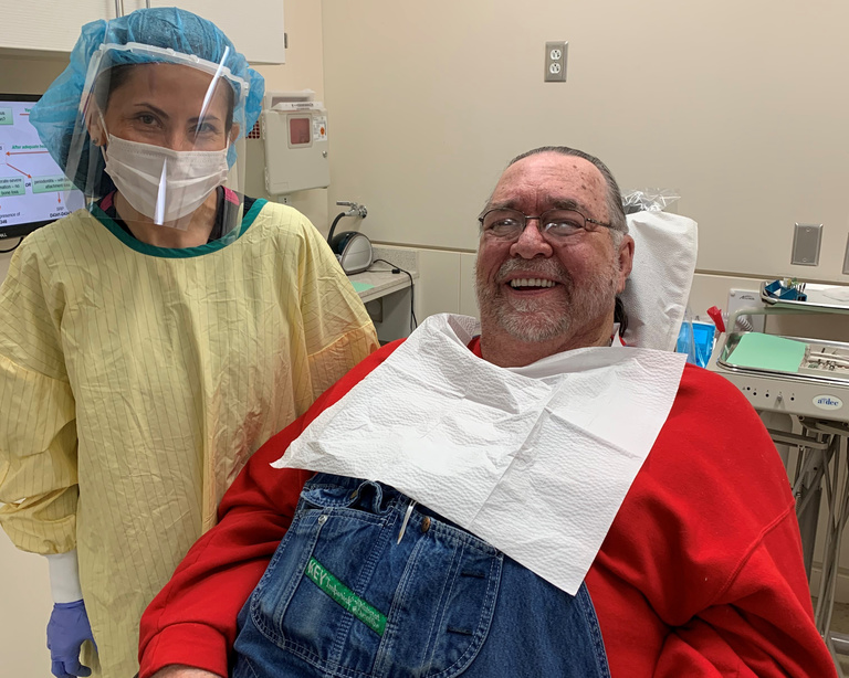 Prosthodontics Resident with Patient