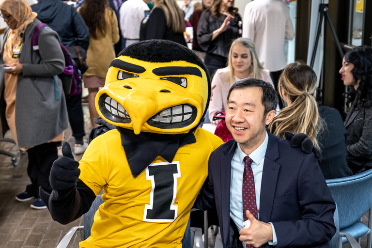 Shaoping Zhang with Herky