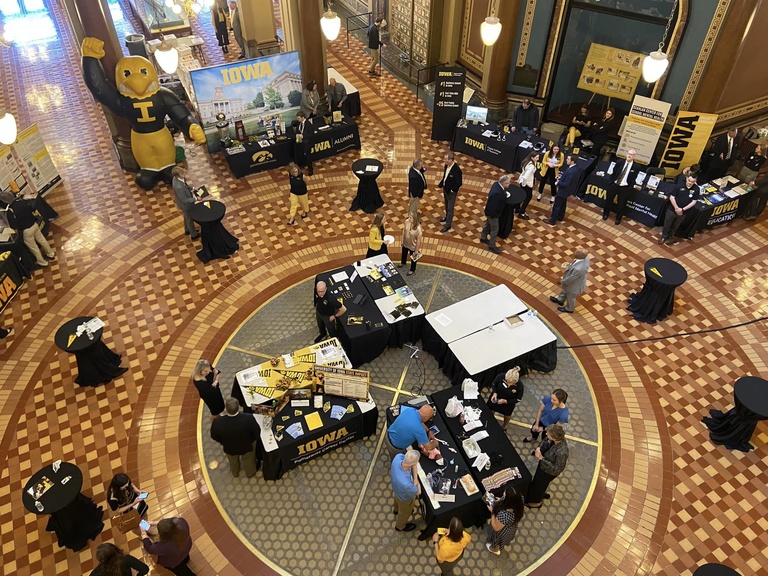View of Hawkeye Caucus from the balcony