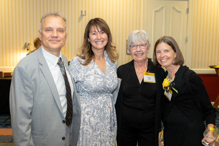 Kecia Leary, her mother, Alberto Gasparoni and Karin Weber-Gasparoni pose for a picture.