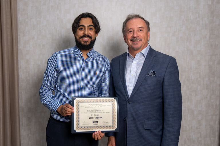 Pediatric Dentistry Post-Doctoral/Graduate Dental Specialty Award 1st Place - Uzair Ahmad