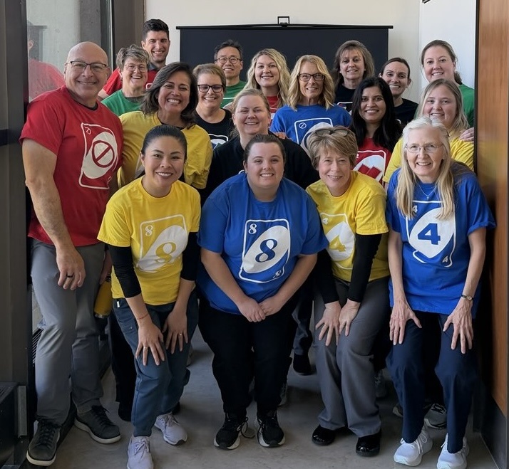 The Department of Family Dentistry dressed up as Uno cards on Halloween.