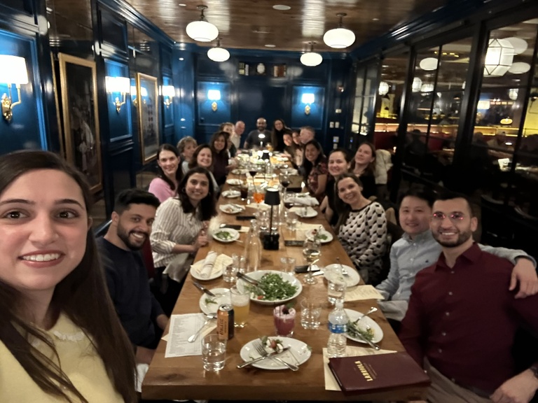 The Operative Dentistry Department takes a photo at their department social in Chicago.