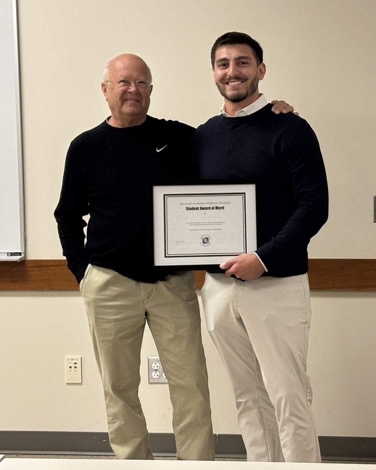 Student awardee picture during the Department of Family Dentistry award banquet.