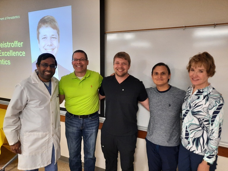 Weistroffer Award winner with faculty