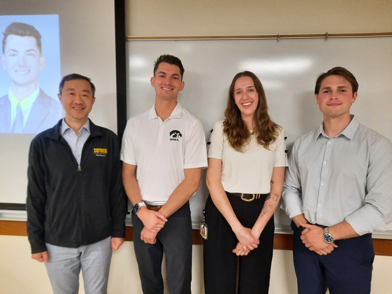 Greenawalt Award winners with Zhang