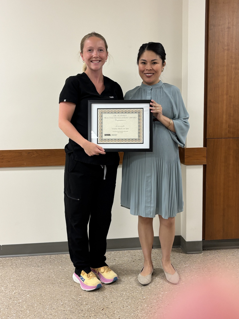 Student awardee picture during the Department of Family Dentistry award banquet.