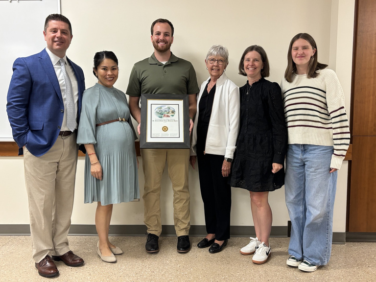 Student awardee picture during the Department of Family Dentistry award banquet.