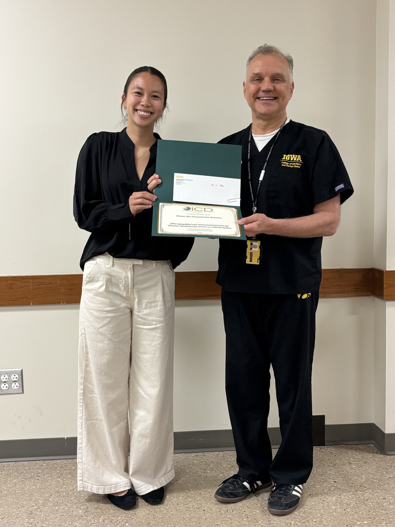 Student awardee picture during the Department of Family Dentistry award banquet.