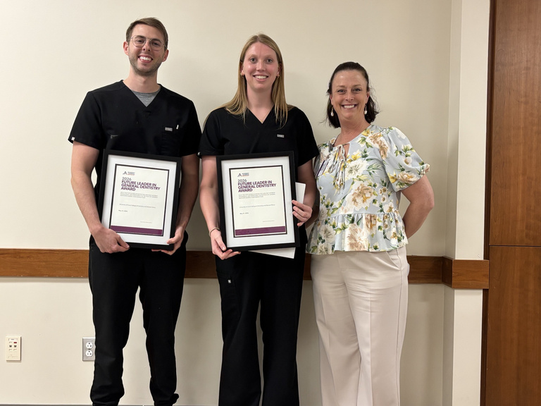 Student awardee picture during the Department of Family Dentistry award banquet.