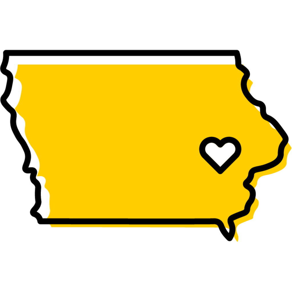 Iowa with a heart on Johnson County