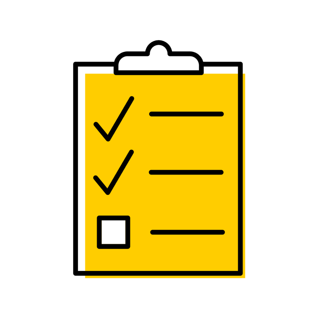 checklist on a clipboard
