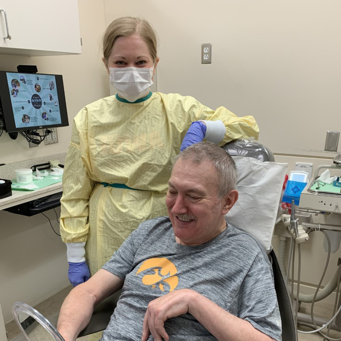 Michelle Burson with patient Kit