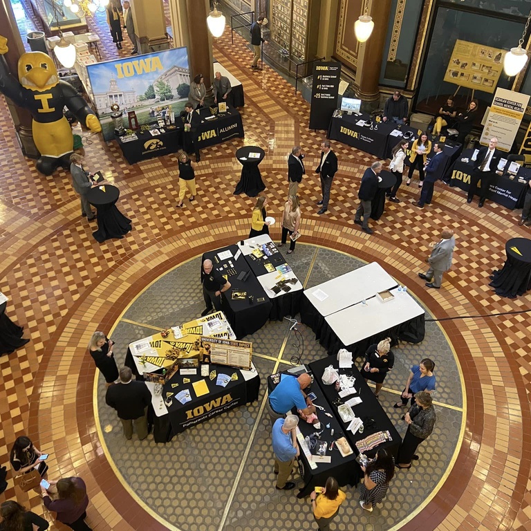 View of Hawkeye Caucus from the balcony