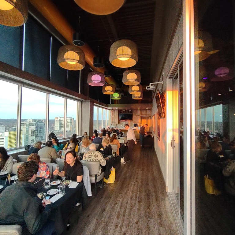 Following the event attendees were invited to dinner at The Vue in downtown Iowa City.