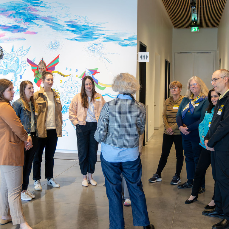 PCD CE Day attendees are taken on a guided museum tour