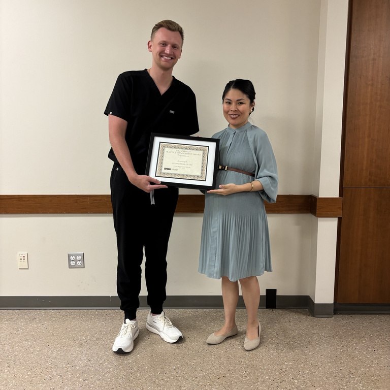 Student awardee picture during the Department of Family Dentistry award banquet.
