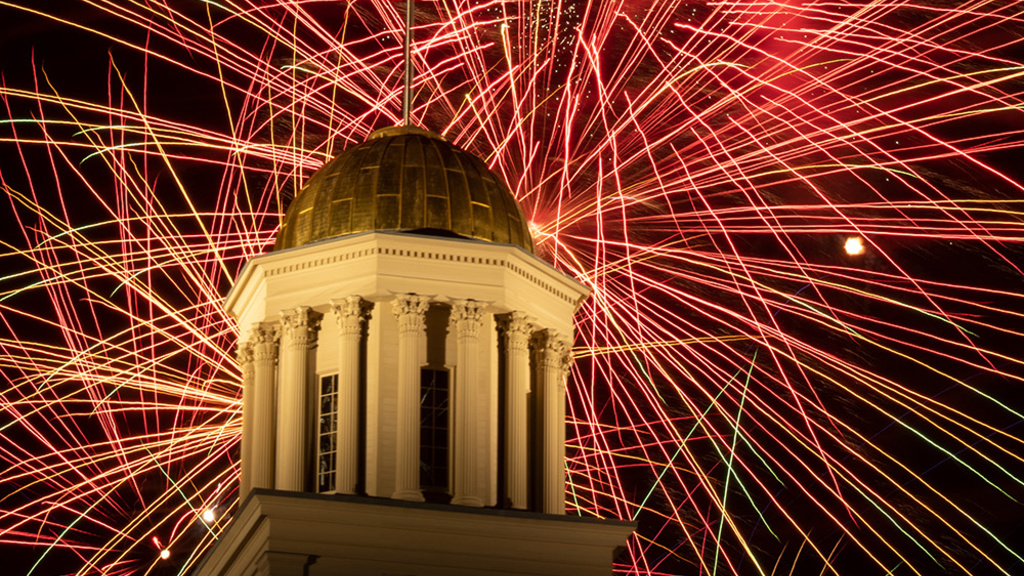 Fireworks over the Old Capitol